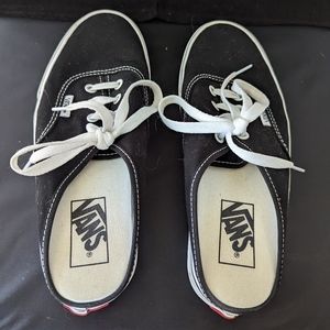 Vans black mule sneakers, size 6